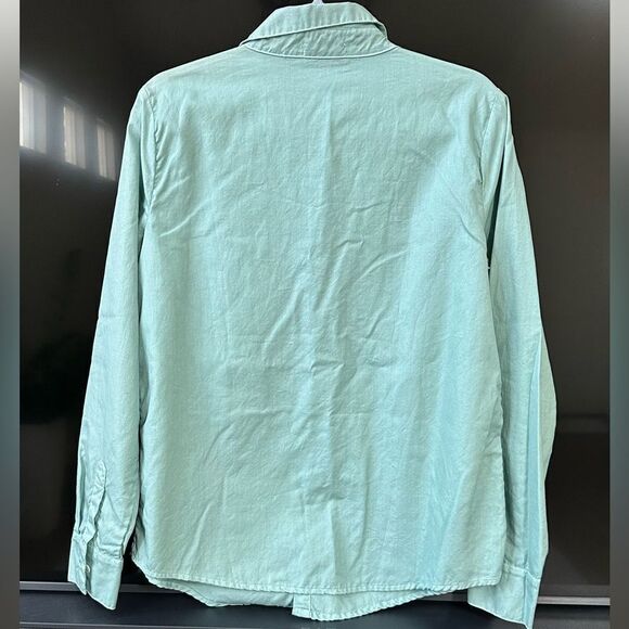 CP Shades Romy Cotton Button Down Shirt Mint Green, Size M - Picture 6 of 6
